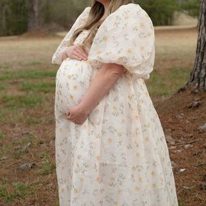 Worth Collective Melody Maxi Dress with Pleats - Bump Friendly